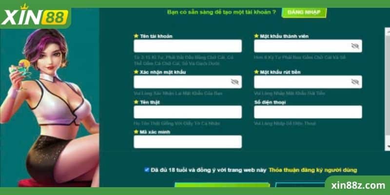đăng ký xin88 1 Hướng dẫn đăng ký Xin88 cho các người chơi mới ngày nay